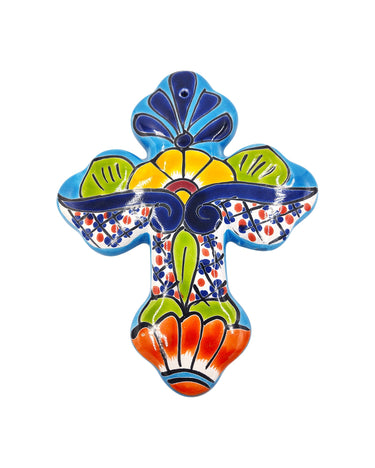 Mexican Talavera Wall Cross 8.5